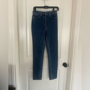 The Row Dark Blue Straight Leg Jeans